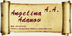 Angelina Adamov vizit kartica